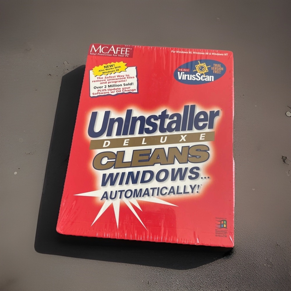 McAfee Uninstaller Deluxe Cleans Windows Automatically Windows 95/98 New Sealed